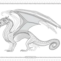 Rainwing Dragon from Wings of Fire Coloring Page 4 rainwing dragon from wings of fire coloring page