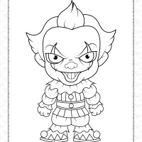 scary clown coloring pages