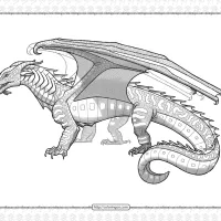 SeaWings Dragon from Wings of Fire Coloring Page 5 seawings dragon from wings of fire coloring page