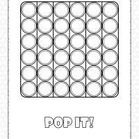 square shaped pop it coloring pages