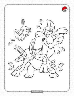 Water-type Pokemon Pdf Coloring Page