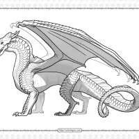 Wings of Fire SandWing Dragon Coloring Page 6 wings of fire sandwing dragon coloring page