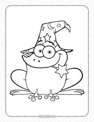 Wizard Frog Coloring Pages