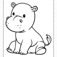 Baby Hippo Coloring Pages 2 baby hippo coloring pages