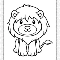 baby lion coloring pages