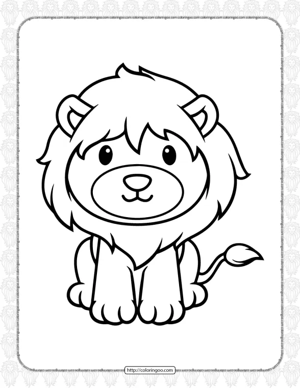 Baby Lion Coloring Pages 1 baby lion coloring pages