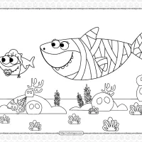 baby shark halloween coloring pages