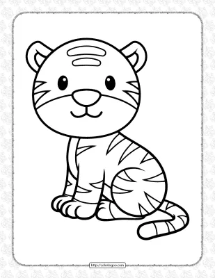 Baby Tiger Coloring Pages