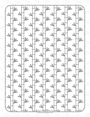Bamboo Forest Coloring Pages