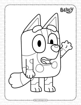 Bluey Muffin Coloring Pages