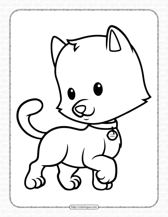 Cute Kitten Coloring Pages 1 cute kitten coloring pages