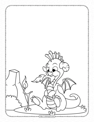 Cute Little Dragon Coloring Pages
