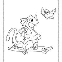 Dragon and the Bird Coloring Pages 27 dragon and the bird coloring pages