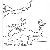 Dragon with Bird on Tail Coloring Pages 31 dragon with bird on tail coloring pages