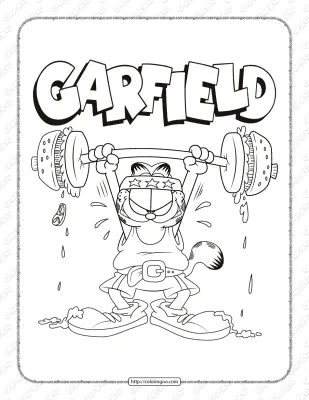 Garfield Coloring Page