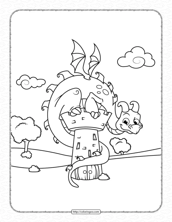Guardian Dragon Coloring Pages 1 guardian dragon coloring pages