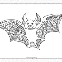 halloween bat coloring pages for adults