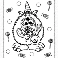 halloween candy critter coloring pages