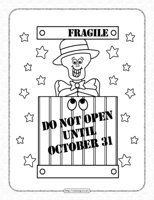 Halloween Fragile Coloring Pages