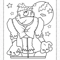 halloween frankenstein monster coloring page