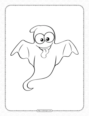 Halloween Ghost Coloring Pages for Kids