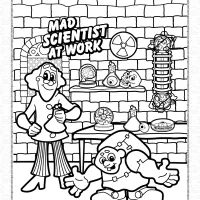 halloween mad scientist coloring page