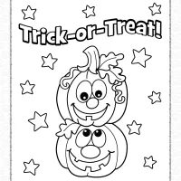 halloween pumpkins coloring page