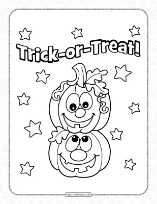Halloween Pumpkins Coloring Page