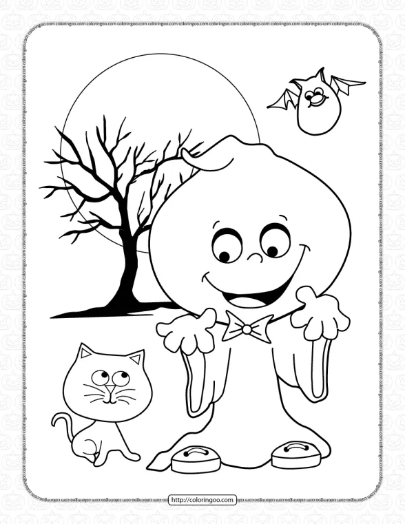 Halloween Silly Coloring Page 1 halloween silly coloring page