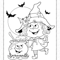 halloween witch coloring pages