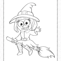 halloween witch pdf coloring pages