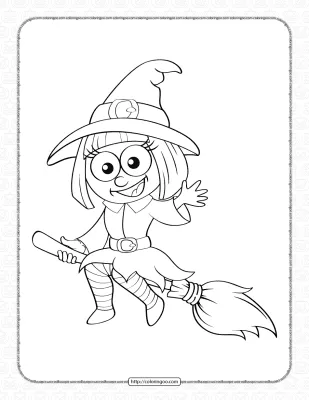 Halloween Witch Pdf Coloring Pages