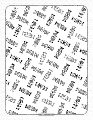 Halloween Wrapped Candies Pattern