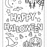 happy halloween coloring pages for kids
