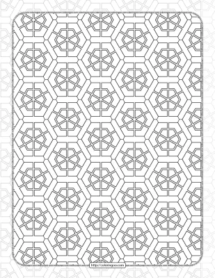 Hexagon Shapes and Patterns for Coloring