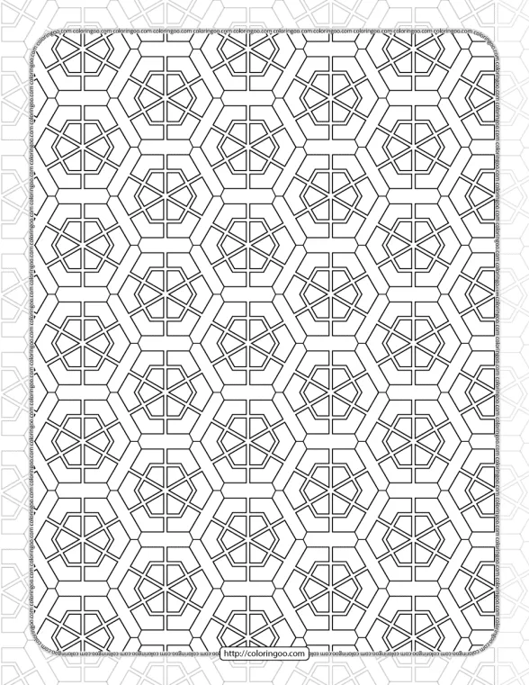 hexagon shapes and patterns for coloring
