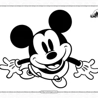 mickey mouse look up coloring pages