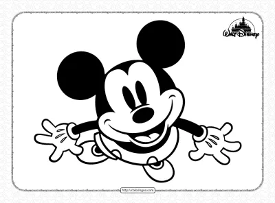 Mickey Mouse Look Up Coloring Pages