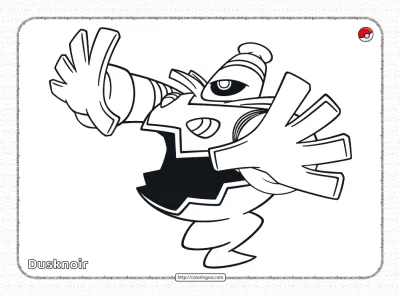 Pokemon Dusknoir Coloring Pages