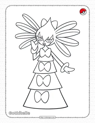 Pokemon Gothitelle Coloring Pages