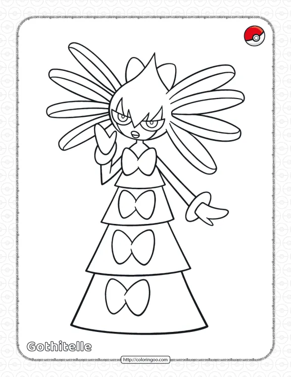 pokemon gothitelle coloring page