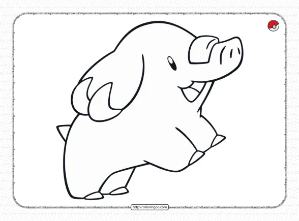 Pokemon Phanpy Coloring Pages 1 pokemon phanpy coloring pages