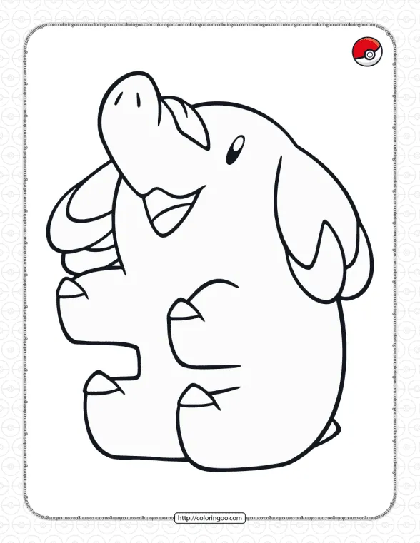 Pokemon Phanpy Coloring Pages for Kids 1 pokemon phanpy coloring pages for kids