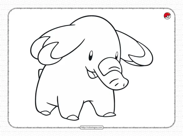 Pokemon Phanpy Pdf Coloring Pages 1 pokemon phanpy pdf coloring pages