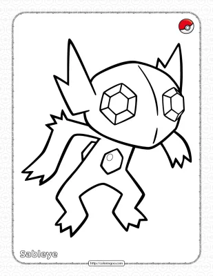 Pokemon Sableye Coloring Pages