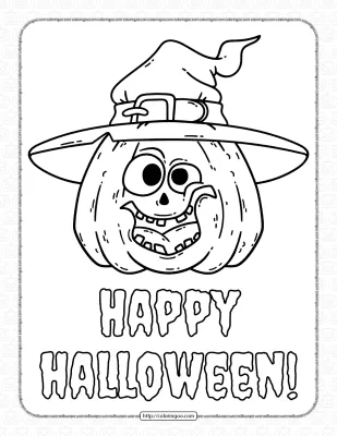 Silly Pumpkin Halloween Coloring Pages