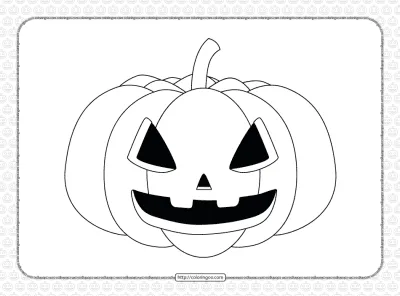 Simple Halloween Pumpkin Coloring Page for Kids