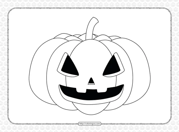 Simple Halloween Pumpkin Coloring Page for Kids 1 simple halloween pumpkin coloring page for kids