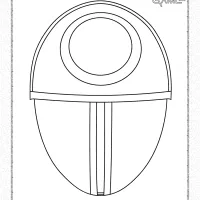 squid game circle mask coloring page