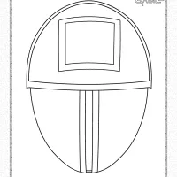 squid game square mask coloring page